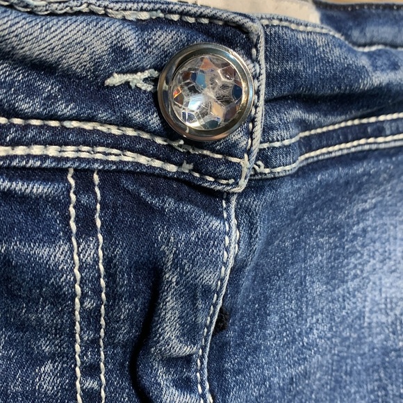 VIP Honey Blue Jean Denim Plus Size Women's Shorts 4XL - Picture 3 of 9